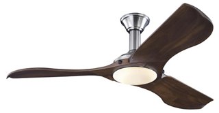Minimalist Ceiling Fan Dark Walnut Steel Monte Carlo Fans