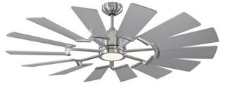 Prairie Led Ceiling Fan Brushed Steel Monte Carlo Fans Brands