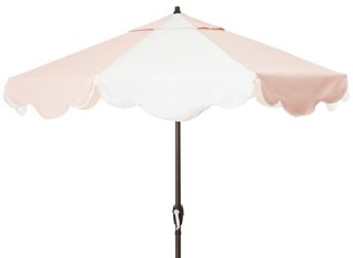 One Kings Lane Outdoor Cloud Patio Umbrella Blush Pink White One Kings Lane