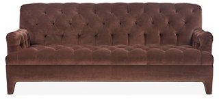 Mark D. Sikes - Beverly Tufted Sofa, Brown Velvet | One ...