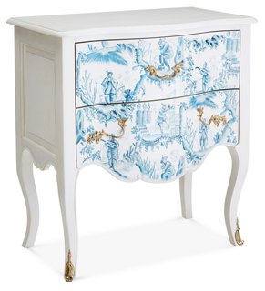 Bombay Chest, Blue/White 