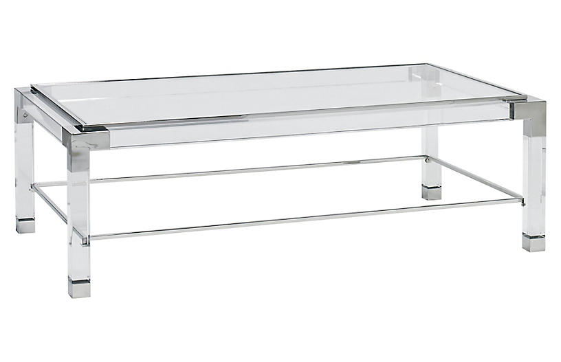 Lillian August Monti Cocktail Table, Lucite Coffee Table Au