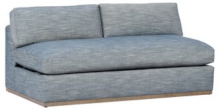 Pratt Armless Sofa Indigo Crypton