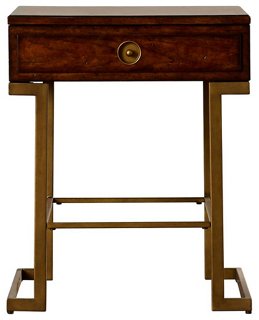 Mathus 3Drawer Nightstand, Mirrored Nightstands Bedroom