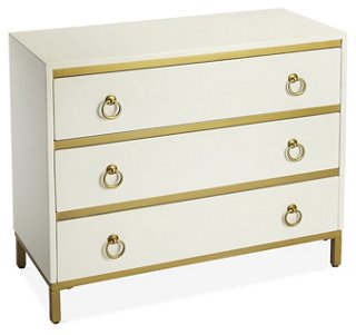 Spense Dresser White Brass One Kings Lane