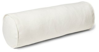 Anne Bolster Pillow, White Linen 