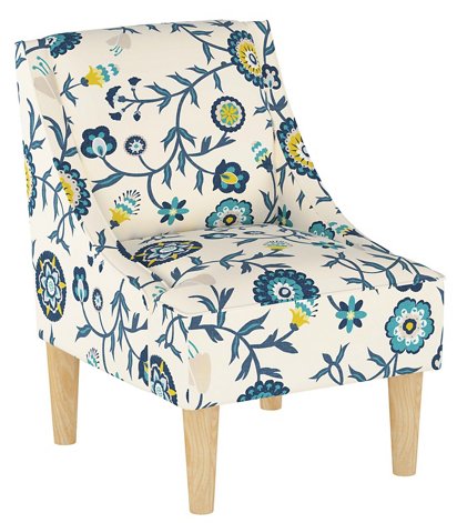 Quinn Swoop Arm Chair Pea One, Swoop Arm Chairs