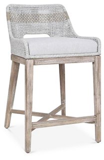 Arras Counter Stool, Taupe/White | One 