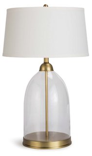 glass cloche table lamp