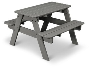 kids white picnic table