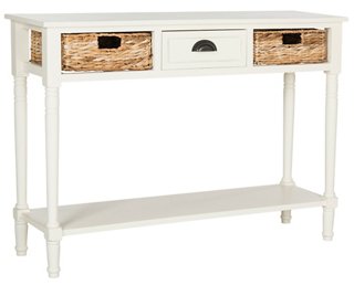 Christa Console - Distressed White