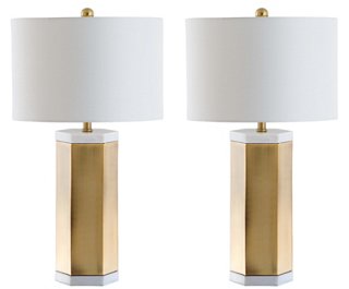 2 table lamps