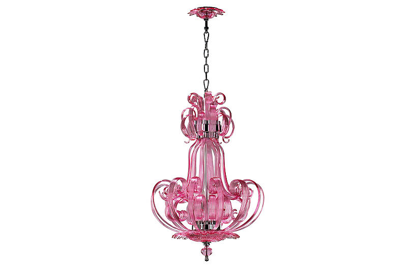Florence Chandelier - Pink - Cyan