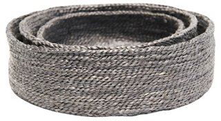 Asst. of 3 Trio of Round Baskets, Charcoal