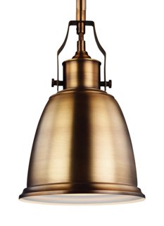 Hobson Mini-Pendant - Aged Brass - Feiss