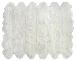 Exquisite Rugs Yarmouth Sheepskin Rug, Ivory One Kings Lane