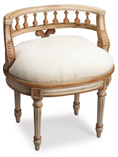 Avery Vanity Stool Cream One Kings Lane