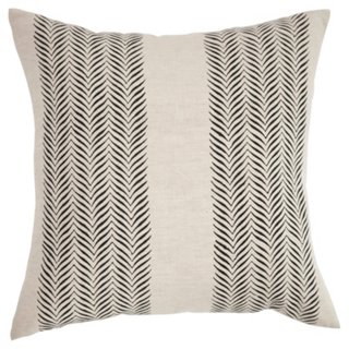 Printed 18x18 Linen Pillow - Natural