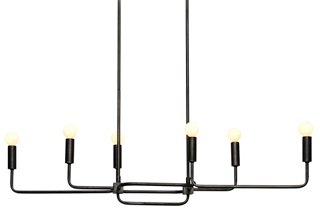 Mischa 6-Light Chandelier - Graphite Bronze