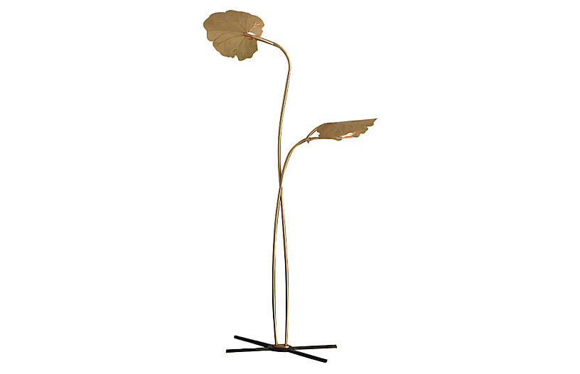 Dwell Rimini Floor Lamp - Brass - Global Views