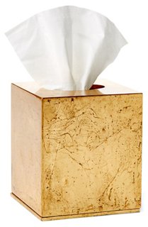 gold tissue box holder