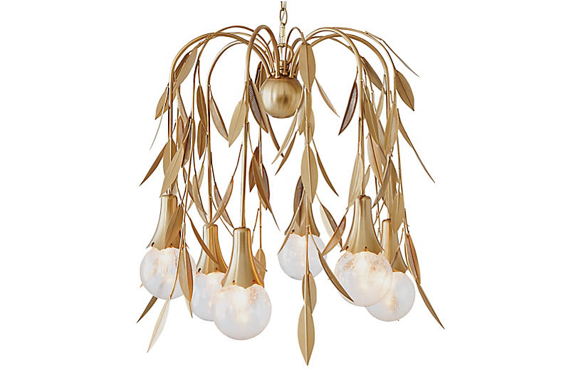 Vianne Chandelier - Brass/Clear - Global Views