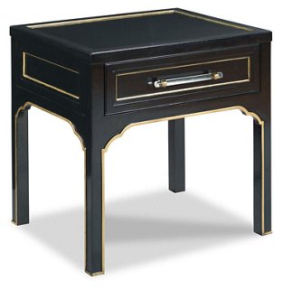 Brunell Nightstand Black Gold One Kings Lane