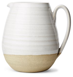 Farmer's Pitcher, Natural/White