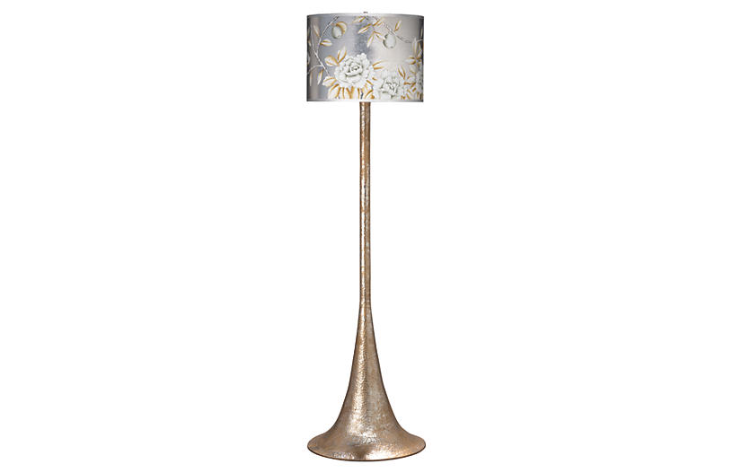 Hammered Floor Lamp - Platinum - Jamie Young