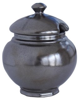 Lidded Pewter Sugar Bowl - Juliska