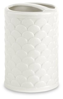 Scala Porcelain Toothbrush Holder - White - Kassatex