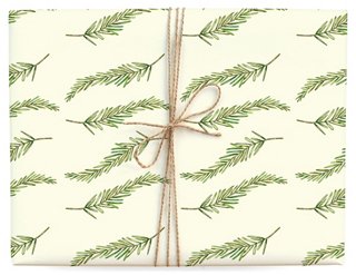 Set of 3 Fir Branch Gift Wrap - Lana's Shop