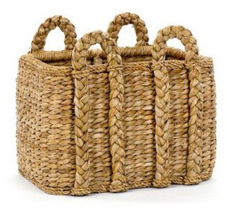 Rectangular Rush Basket, 21" Baskets & Bins Baskets & Organization