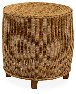 Beachcomber Wicker Side Table, Natural  Standard Side Tables  Side Tables  Living Room 