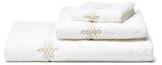 Bernini 3-Pc Towel Set - Champagne