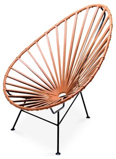 Mexa - Acapulco Lounge Chair, Camel Leather | One Kings Lane