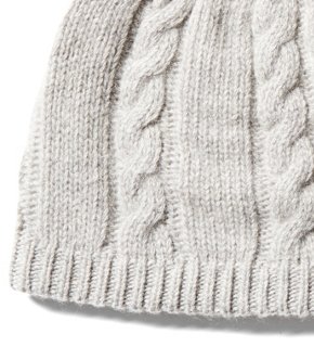 Portolano - Cashmere Cable Hat, Lt Heather Gray | One Kings Lane
