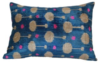 Mavinaz 16x24 Ikat Pillow - Blue - Orientalist Home