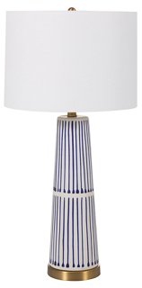 navy table lamp