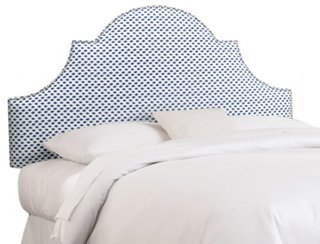 Hedren Headboard, Navy Dots