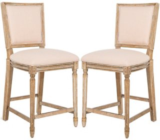 S/2 Norwich Counter Stools, Beige Linen One Kings Lane