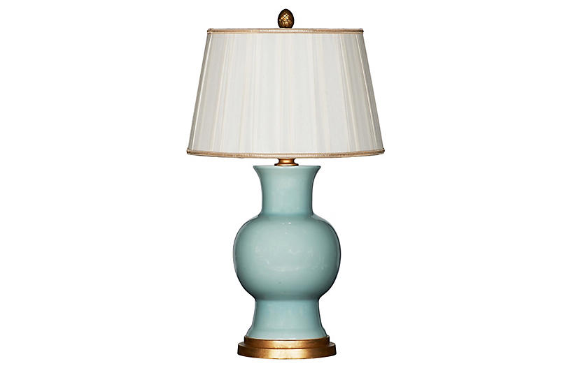 Emmy Couture Table Lamp - Celedon - Bradburn Home