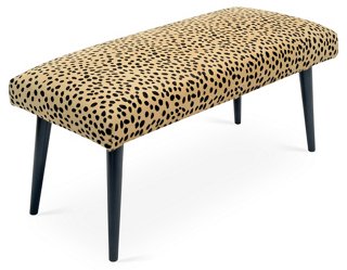 Le Coterie Alice Hair On Hide Bench Beige Black One Kings Lane