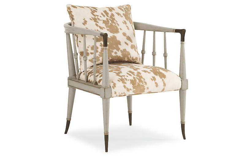 Easton Accent Chair - Moon Gray - Caracole