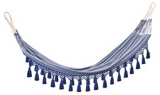 Bolivar Hammock, Navy/White