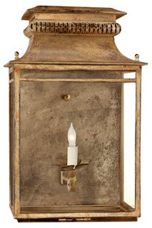 Flea Market Lantern Sconce, Gild