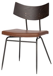 Luna Side Chair, Caramel Leather