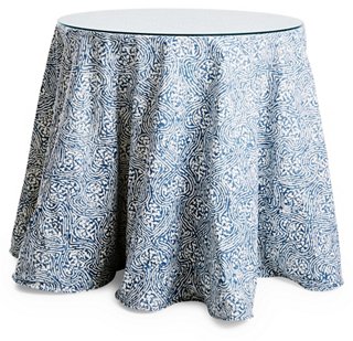 One Kings Lane Eden Round Skirted Table One Kings Lane