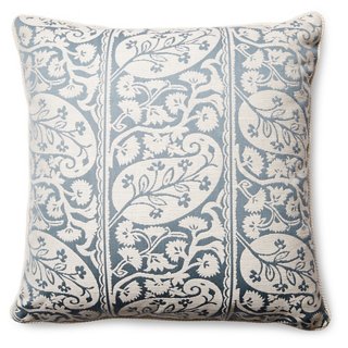Koyari 20x20 Pillow, Blue-Gray/Ivory