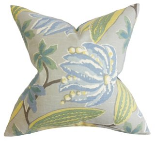 Floral 18x18 Pillow - Rain